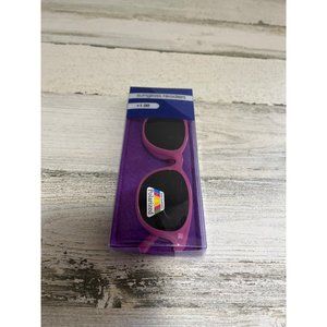 Sunglass Polarized pink readers +1.00 with purple case NWT